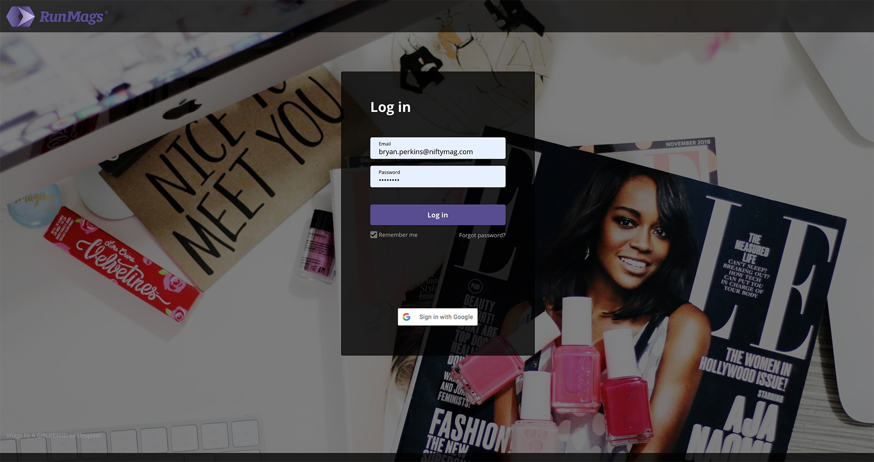 Improved login page design